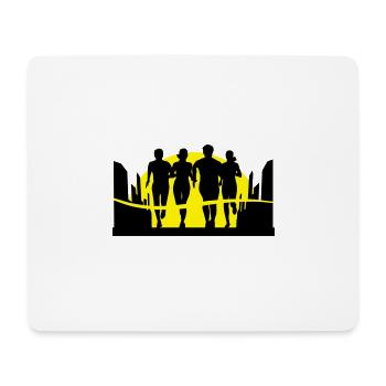 Läufer, Laufen - Mousepad (Querformat) - Weiß - Vorne