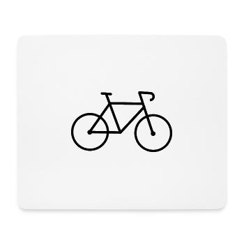 Fahrrad Drahtesel Rennrad Zweirrad - Mousepad (Querformat) - Weiß - Vorne