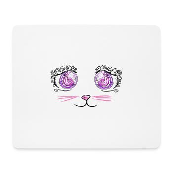 Manga Chat - Tapis de souris (format paysage) - blanc - Devant