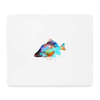 carp,colorful,graffiti,painting,fish - Mouse Pad (horizontal) - white - Front