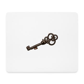 Key / Lock / Locked / Security - Mouse Pad (horizontal) - white - Front
