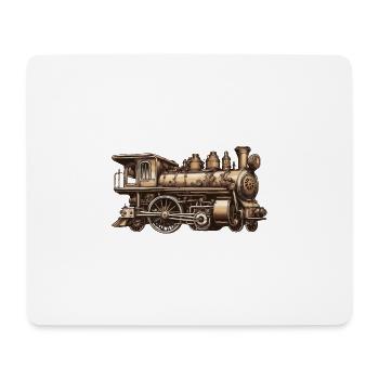 Zug / Lokomotive / Dampflok / Eisenbahn / Lock - Mousepad (Querformat) - Weiß - Vorne