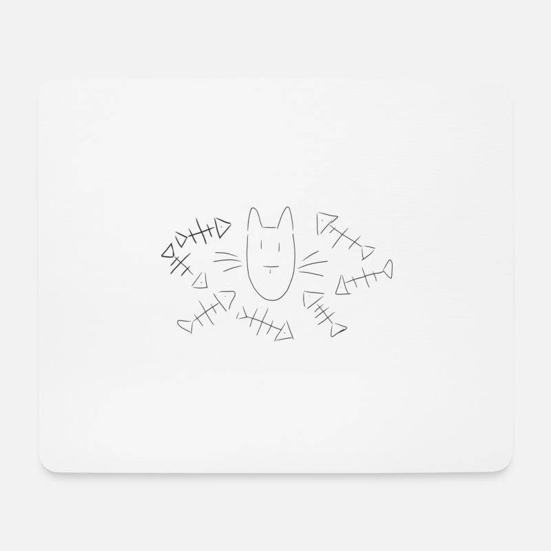 Cat fish - Mouse Pad (horizontal) - white