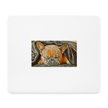Französische Bulldoge - Mousepad (Querformat) - Weiß - Vorne