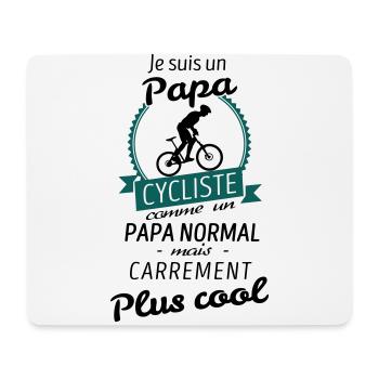 Papa Cycliste - Tapis de souris (format paysage) - blanc - Devant