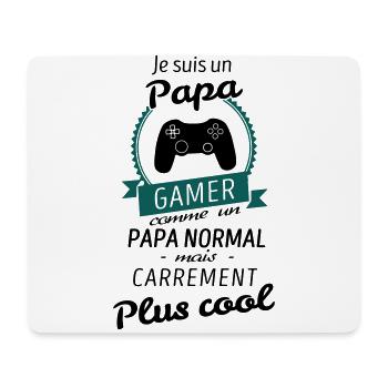 Je suis un papa Gamer cadeau - Tapis de souris (format paysage) - blanc - Devant