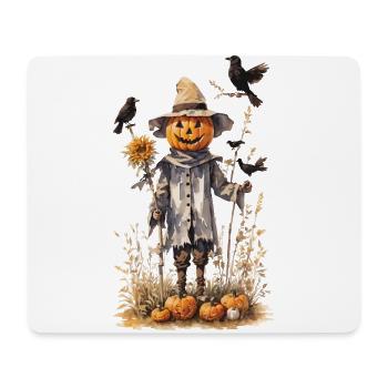 Goblincore Scarecrow Halloween Pumpkin Design - Mouse Pad (horizontal) - white - Front