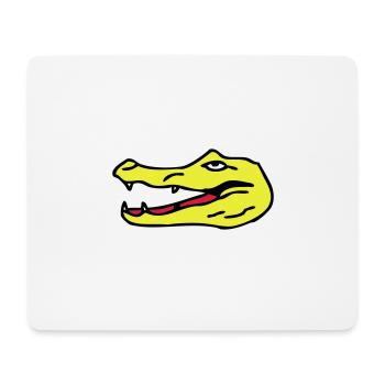 Kaiman Krokodilkopf - Mousepad (Querformat) - Weiß - Vorne
