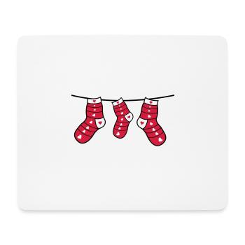chaussettes de noël - Tapis de souris (format paysage) - blanc - Devant