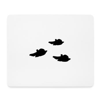 Symbole trois oiseaux dessin animé - Tapis de souris (format paysage) - blanc - Devant