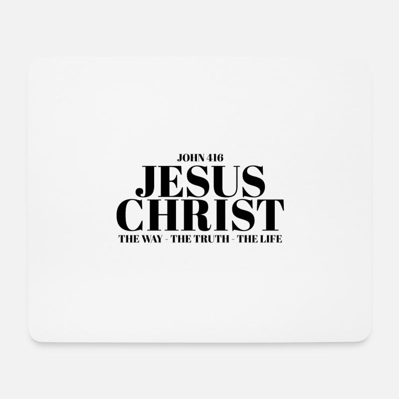 Jesus Christus Bibel Christian Christliches Kreuz - Mousepad (Querformat) - Weiß