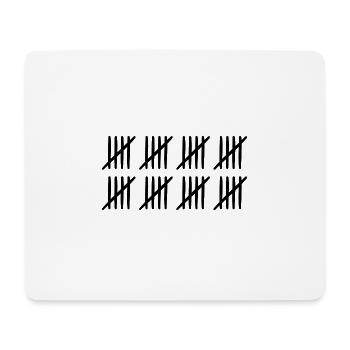 Strichliste 40 Jahre alt 40.Geburtstag - Mousepad (Querformat) - Weiß - Vorne