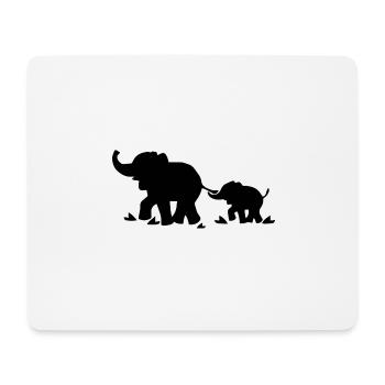 Elefanten Baby Süss Geschenk t-shirt - Mousepad (Querformat) - Weiß - Vorne