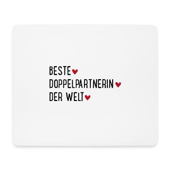 Doppelpartnerin - Mousepad (Querformat) - Weiß - Vorne
