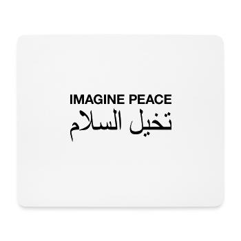 Imagine Peace - Mousepad (Querformat) - Weiß - Vorne