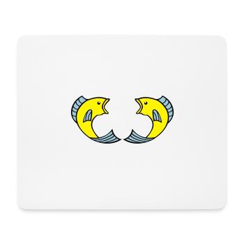 Poissons - Tapis de souris (format paysage) - blanc - Devant