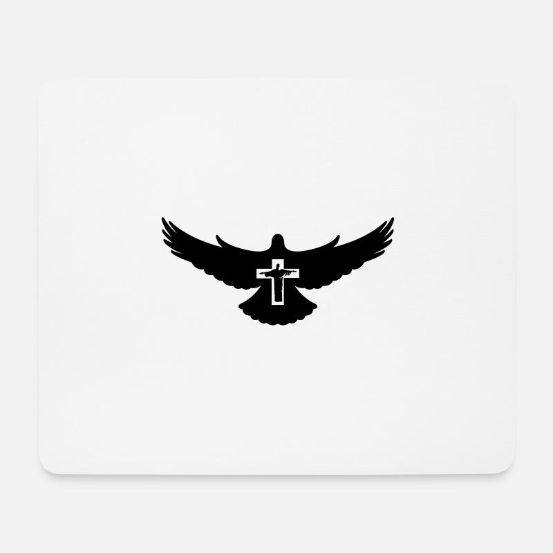taube heiliger geist 01 - Mousepad (Querformat) - Weiß