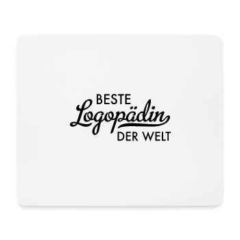 Beste Logopädin der Welt - Mousepad (Querformat) - Weiß - Vorne