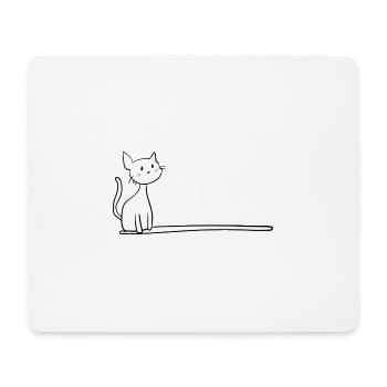 Cat stroked cute line - Mouse Pad (horizontal) - white - Front