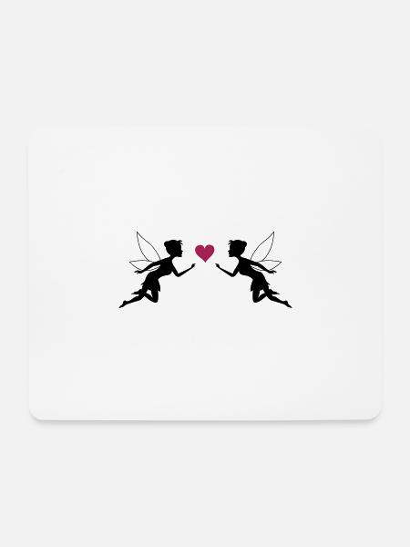 fee herzen 2 - Mousepad (Querformat) - Weiß