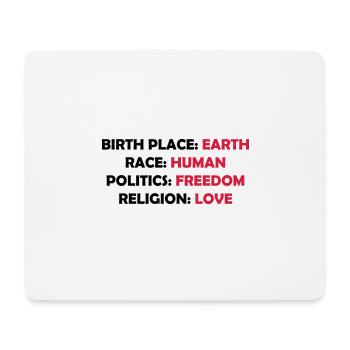 birth race politics religion 2 - Mousepad (Querformat) - Weiß - Vorne