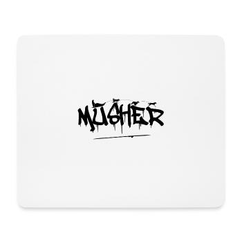 musher tag - Mouse Pad (horizontal) - white - Front
