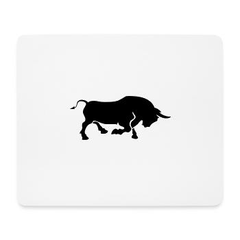 Taureau - Tapis de souris (format paysage) - blanc - Devant