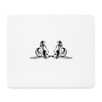 wikinger 002 - Mousepad (Querformat) - Weiß - Vorne