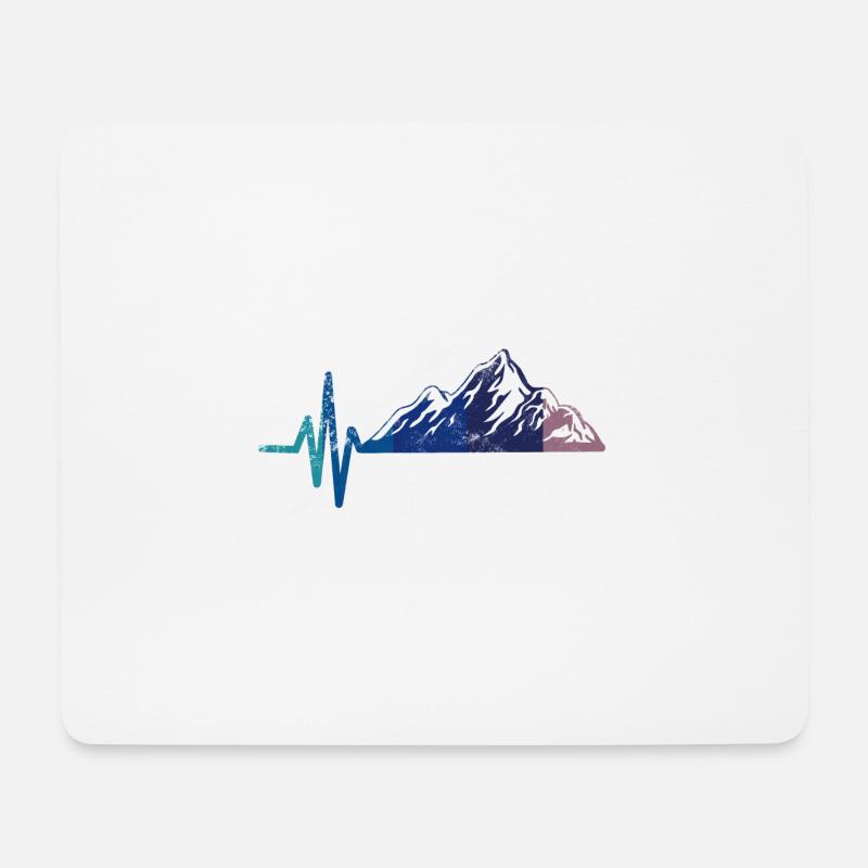 Berge Alpen Bergsteigen - Mousepad (Querformat) - Weiß