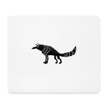 Wolf - Mousepad (Querformat) - Weiß - Vorne