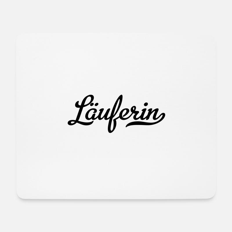 Läuferin - Mousepad (Querformat) - Weiß