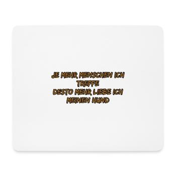 Mehr Menschen, Mehr Hundeliebe - Mousepad (Querformat) - Weiß - Vorne