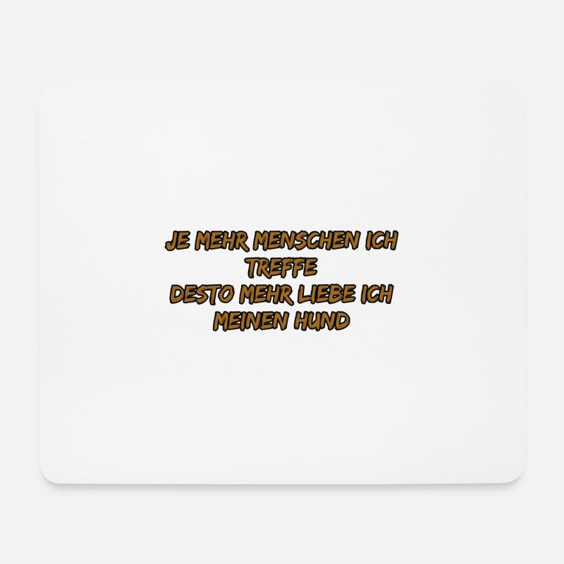 Mehr Menschen, Mehr Hundeliebe - Mousepad (Querformat) - Weiß