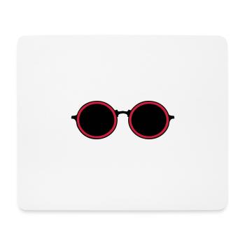 runde Sonnenbrille 812 - Mousepad (Querformat) - Weiß - Vorne