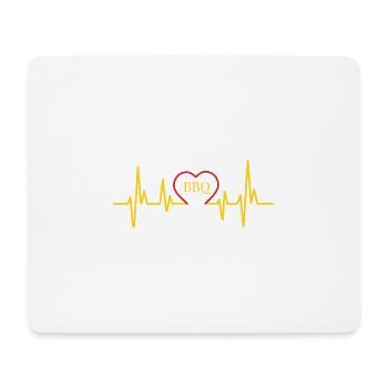 J’adore ''BBQ'' - Tapis de souris (format paysage) - blanc - Devant