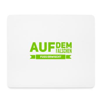 auf dem falschen Fuß erwischt - Mousepad (Querformat) - Weiß - Vorne