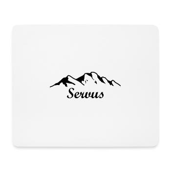 Berge Servus - Mousepad (Querformat) - Weiß - Vorne