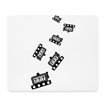 One-armed bandit silhouette icon - Mouse Pad (horizontal) - white - Front