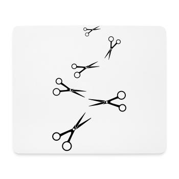 Schere Barber icon - Mousepad (Querformat) - Weiß - Vorne