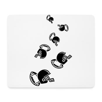 Casque de football - Tapis de souris (format paysage) - blanc - Devant