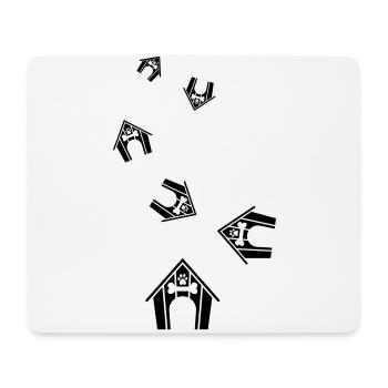 Chien de maison pour chien - Tapis de souris (format paysage) - blanc - Devant