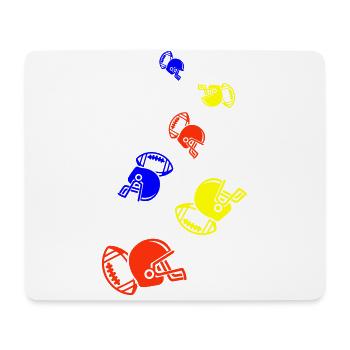 Casque de football - Tapis de souris (format paysage) - blanc - Devant