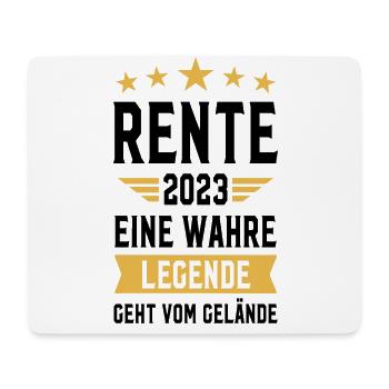 Rentner 2023 Legende verläßt das Gelände Rente - Mousepad (Querformat) - Weiß - Vorne