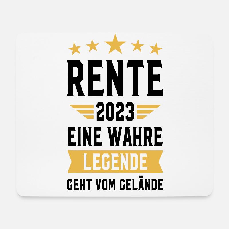 Rentner 2023 Legende verläßt das Gelände Rente - Mousepad (Querformat) - Weiß