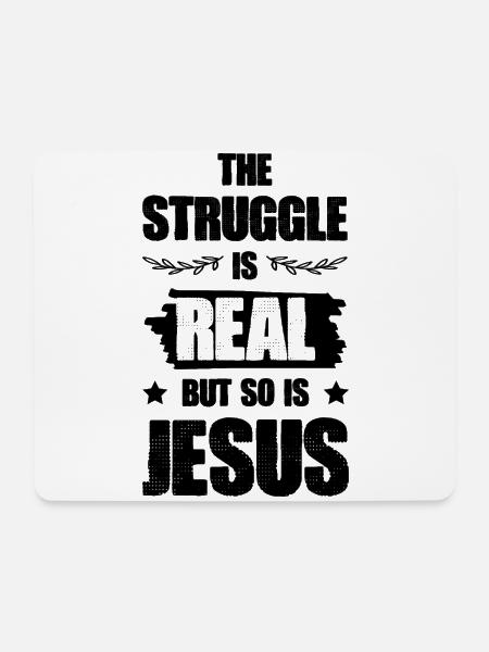 jesus bibel - Mousepad (Querformat) - Weiß