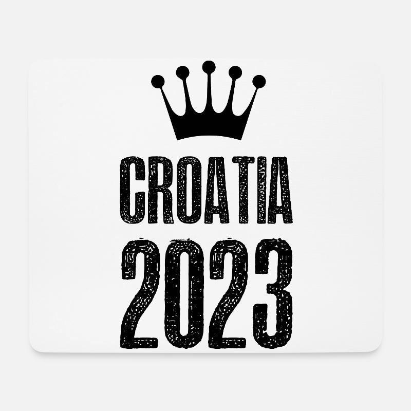 Croatia 2023 Krone - Mousepad (Querformat) - Weiß