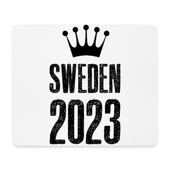Suède 2023 Couronne - Tapis de souris (format paysage) - blanc - Devant