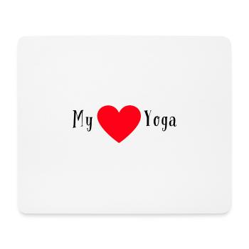 my love yoga / i love yoga - Mouse Pad (horizontal) - white - Front