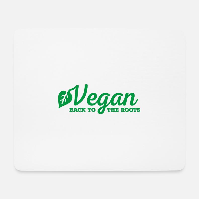 Vegan - Mousepad (Querformat) - Weiß