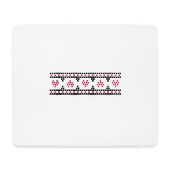 Christmas Hearts - Mousepad (Querformat) - Weiß - Vorne